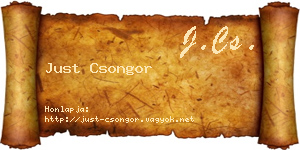 Just Csongor névjegykártya